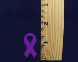 Alzheimer's Awareness Small Purple Ribbon Stickers for Alzheimer's Disease Fundraisers & Awareness Events (1 Roll - 250 Stickers)