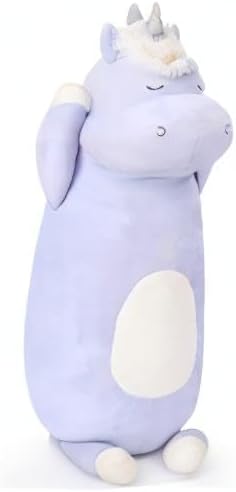MorisMos 24" Unicorn Body Pillow, Soft Plush Toy for Kids & Adults, Blue