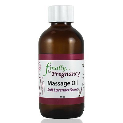 Finally Pure - 100% Organic Ingredients Massage Oil for Pregnancy, Lavender - 4 oz