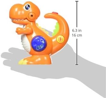 winfun Recording & Voice Changing Dinosaur Toy – Interactive Toddler Toy with Flashlight, Voice Recorder, Funny Sounds & Moving Mouth, Sturdy Handle – Fun Learning Gift for Kids 2+ with Batteries