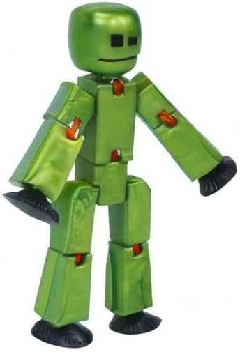 Zing StikBot Single Pack - Includes 1 StikBot - Collectible Action Figures and Accessories, Stop Motion Animation, Ages 4 and Up (Metal Olive)