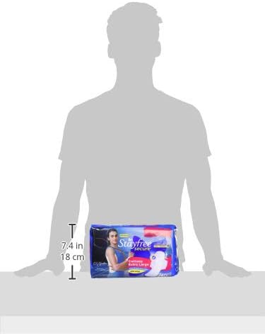 Stayfree Secure Extra Large Cottony Soft Cover Sanitary Pads for Women with Wings, 40 Pads
