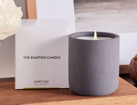 Kimpton Hotel Candle - with Notes of Citrus, Green Tea, and Musk - Soy Blend Wax in Matte Concrete Grey Vessel (11 oz.)