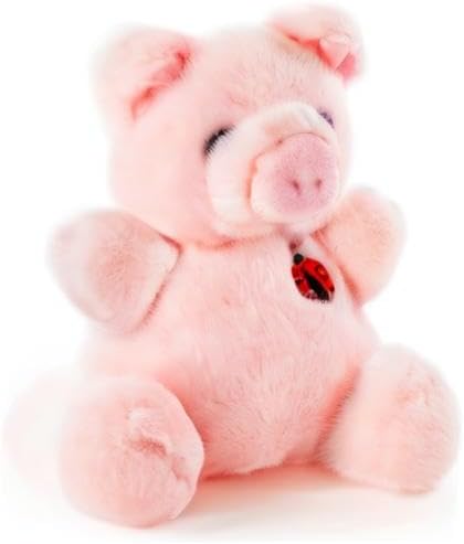 Sew Butiful 8" Pink Pig Stuffed Animals Plush, Cute Plushies for Animal Themed Parties Teacher Student Award, Animal Toys for Baby, Boy, Girls, Great for Nursery, Room Decor, Bed