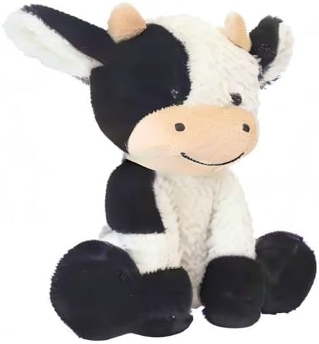 Cow Stuffed Animal Cute Cow Plush Doll Toy 9 inch for Girls Boys Christmas (Cow Sitting)