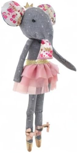 Stephen Joseph, Tiny Dancers Stuffed Doll for Child or Toddler, Toy Room or Kids Bedroom Decor, Fancy Friends Stuffed Animals for Girls & Boys, Elsie Elephant