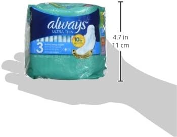 Always Ultra Thin Pads Size 3, Extra Long, Super Absorbency With Wings, Unscented