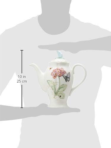 Lenox Butterfly Meadow Coffee Pot with Lid, White -