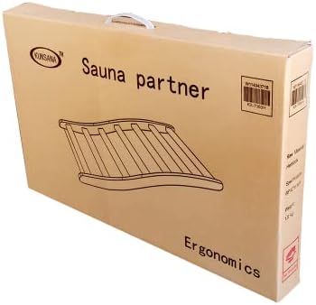 LTCCDSS Sauna Backrest Canadian Hemlock Wooden | S-Shape Design - Slip-Resistant - Non-Toxic - Comfortable - Sauna Accessories Kit Apply to Barrel or Infrared Sauna (20.5 in * 13 in)