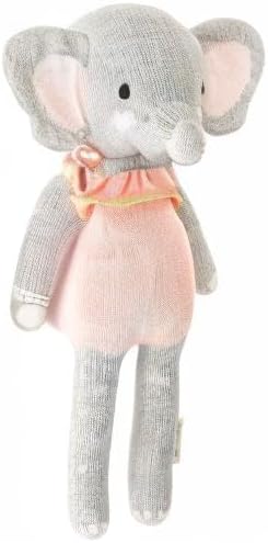 cuddle + kind Eloise The Elephant Regular 20" Hand-Knit Doll – 1 Doll = 10 Meals, Fair Trade, Heirloom Quality, Handcrafted in Peru, 100% Cotton Yarn