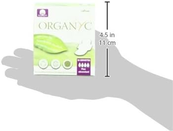 Organyc 100% Certified Organic Cotton Feminine Pads, Sanitary Napkin, Heavy Flow, 10 Count (Pack of 2)