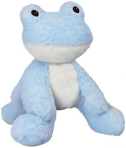 Light Blue Frog Plush Stuffed Animal, Cute Furry Frog Toy, Soft Cuddly Plushie Hugger Toy for Boys Girls, Gifts for Kids or Girlfriend, 8.5 Inches