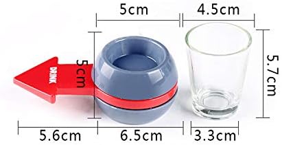 Yun River Spin The Shot – Fun Party Drinking Game, Shot Spinner,Includes 2 Ounce Shot Glass