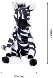 Randimals Randimini Collection Zebra Kangaroo Called Zangaroo. Floppy Plush Bean Filled Toy 6.5”, Soft & Huggable, Premium Quality Hybrid Animal Friend Encourages Adventure & Imagination