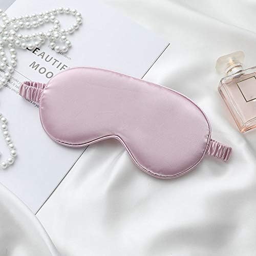 Silk Satin Sleeping Eye Mask, Light Purple Sleep Eye Mask Night Blindfold for Women and Men, Soft Breathable Blackout Eyeshade Eye Cover for Travel, Wedding Bridesmaid Gift