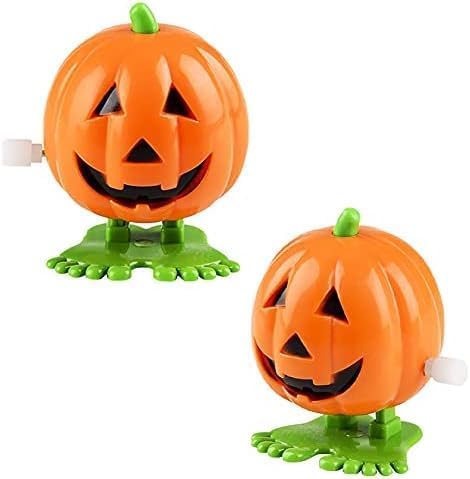 The Dreidel Company Halloween Pumpkin Wind-Up Toys, Birthday Party Favors, Novelty Toys for Boys and Girls, 2" Inches (48-Pack)