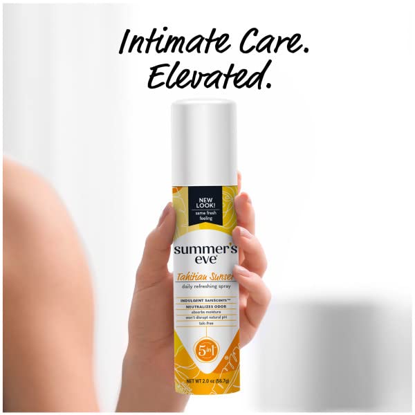 Summer's Eve UltraDaily Active Feminine Spray, pH balanced, Tahitian Sunset 2 oz. (Pack of 2)