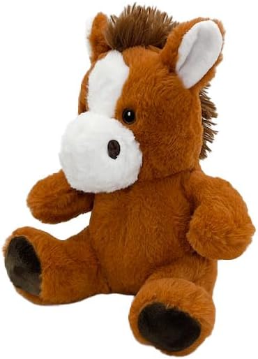 Anico 10" Plush Brown Horse with Embroidered Eyes | Soft Stuffed Animal, Perfect Horse Plush Toy for Kids, Toddlers, and Babies | Toy for Gifts, Nursery Decor, and Playtime!