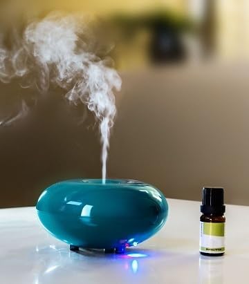 Blue Mizu(Water) Sleek Design Essential Oil Ultrasonic Diffuser Timer LED Light Aromatherapy