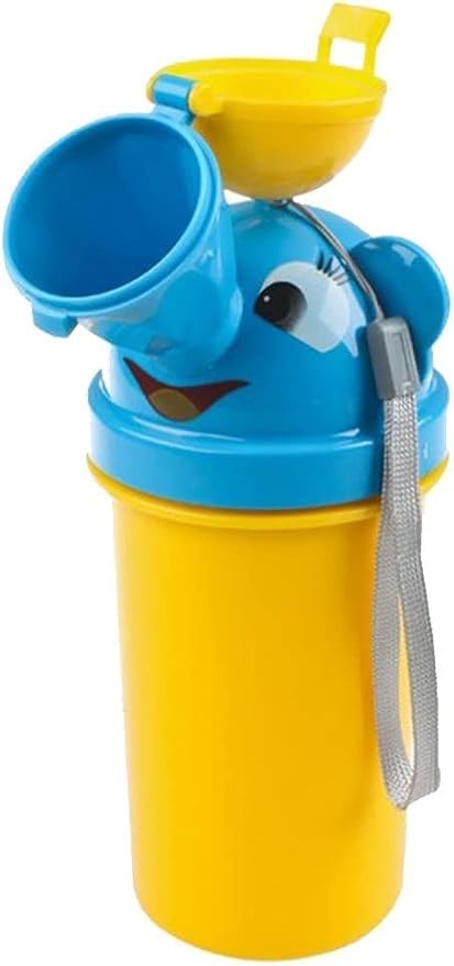 Portable Kids Baby Urinal Potty Bottle Emergency Toilet for Camping Car Travel - Yellow, 7 inch