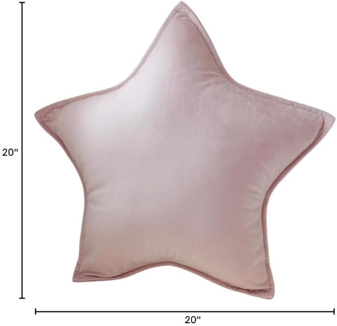 20" Plush Star Shaped Throw Pillow,Light Pink Plush Toys Doll Gifts for Kids,Girls (Light Pink)