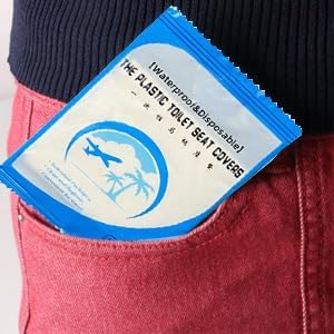 SZLYTYUN 100PCS Disposable Travel Plastic Toilet Seat Cushion Waterproof Portable Toilet Seat Cushion Individually Packed, Easy to Carry for Traveling