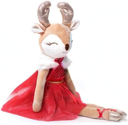 Bearington Collection Ballerina Stuffed Animal - Ballet Doll - Dance Recital Gifts for Girls - Reindeer Noella - 16.5"