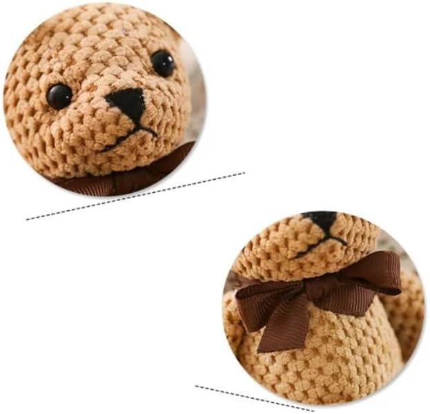 Brown Crochet Teddy Bear, 2-Pack