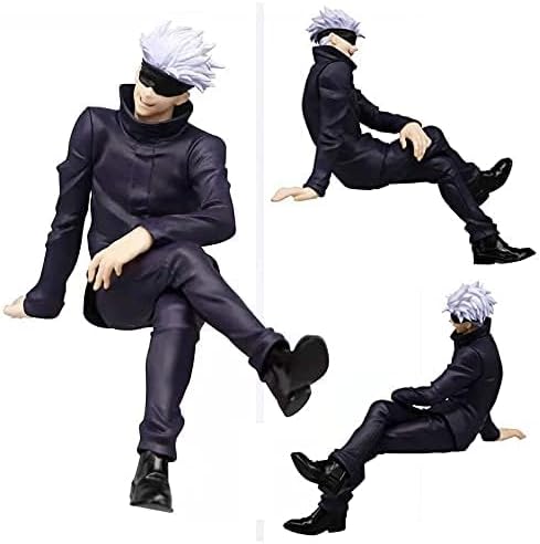 2PCS Anime Figures Itadori Yuji Figurine Sitting Pose Character Statue PVC Collection Model Desktop Decoration