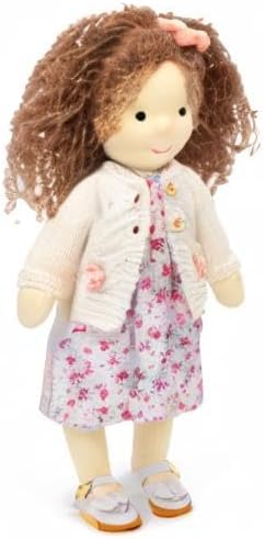 Handmade Waldorf Girl Rag Doll - Amber, 12" Soft Plush, Ideal First Doll for Babies & Toddlers