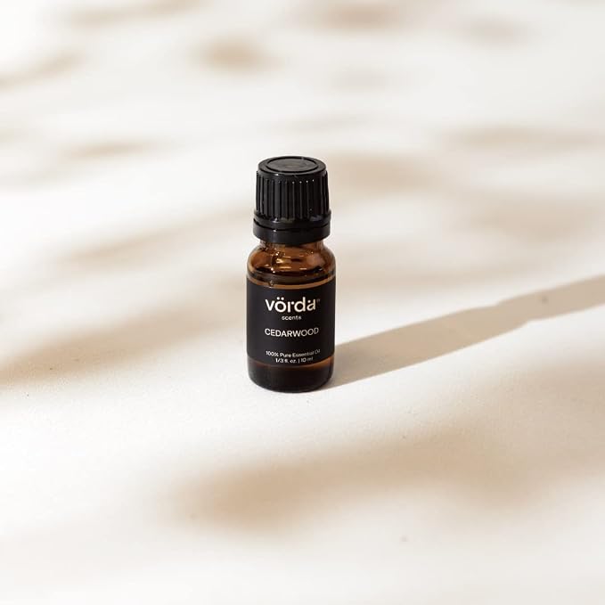 Vorda Morocco Cedarwood Single Noted Essential Oil - 1/3 fl. oz. Perfect for Aromatherapy Essential Oil for Diffusers, Skin Use Massage Oil, Candle Making