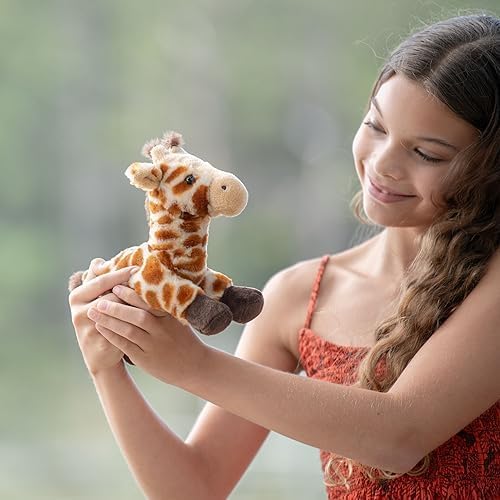 The Petting Zoo Giraffe Stuffed Animal Plushie, Gifts for Kids, Scoopz Wildlife Animals, Giraffe Plush Toy, 8 inches