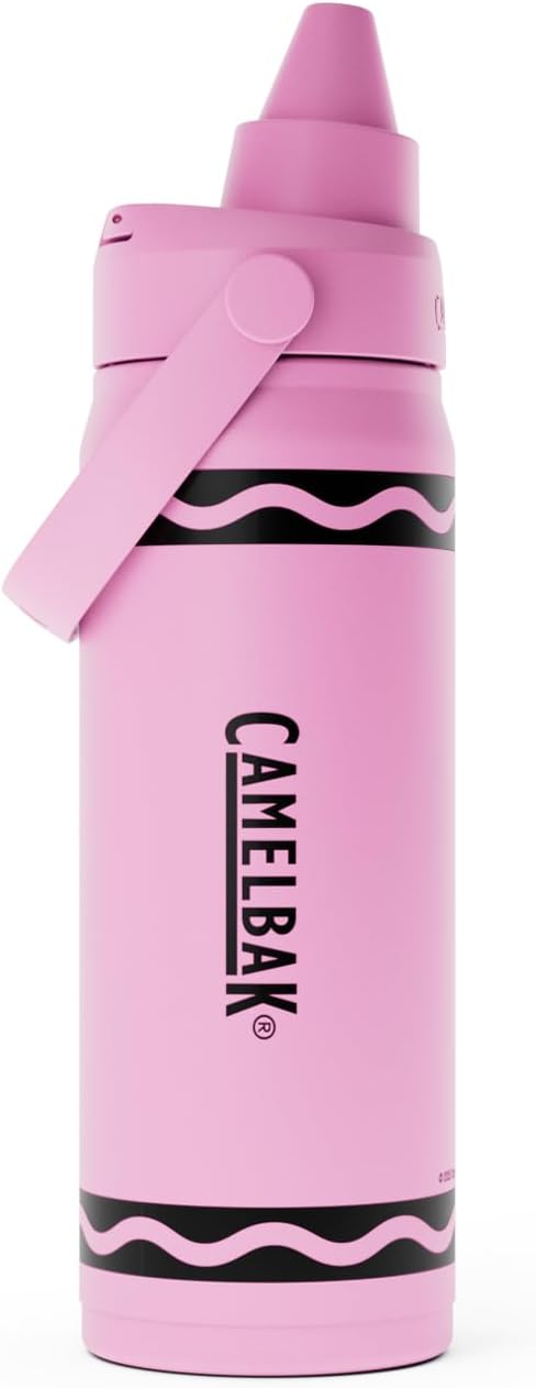 CamelBak Crayola Chug Insulated Stainless Steel Water Bottle, Limited Edition Lid, Carnation Pink, 16oz