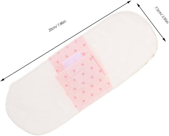 FRCOLOR 5pcs Reusable Washable Cotton Menstrual Pads Lightweight Absorbent Panty Liners for Postpartum and Daily Use Soft Breathable Skin-Friendly Fabric