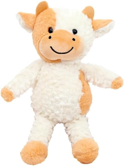 Cow Stuffed Animal Cow Plush Doll Toy 11.8 inch for Girls Boys (Stand Cow Yellow)