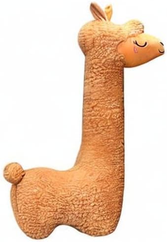 Hofun4U Llama Plush Pillow, 51 Inch Alpaca Plush Long Body Pillow, Alpaca Stuffed Animal, Christmas Holiday Birthday Gift (Brown)