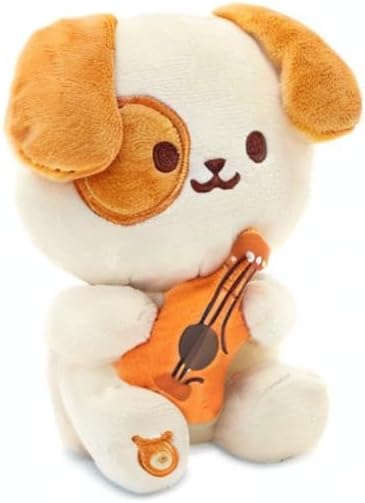 Anirollz Stuffed Animal Plush Toy – 6" Small Sitting Plush Doll Soft, Squishy, Warm, Cute, Comfort, Safe Birthday Puppy Dog Character with Guitar Puppiroll