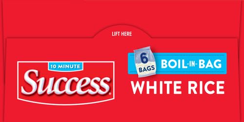 Success Boil-in-Bag Rice, WhiteRice, Quick and Easy Meals, 21-Ounce Box (Pack of 2)