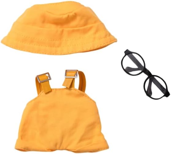 3 Set 17 cm Doll Clothes - 6.7 Inches Cute Dolls Dress - Premium Fashion Accessories, Doll Clothes+Overalls+Glasses Style Bundle,Gifts for Lovers (Style-J)