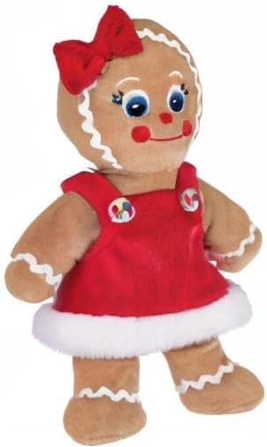 Bearington Holly Ginger Gingerbread Plush, Gingerbread Stuffed Animal, 10 in Christmas Doll, Ideal Christmas Stuffed Plush Gift for Toddlers, Kids & Teens, for Ages 3-14