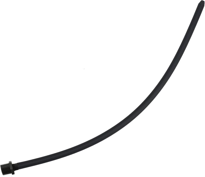 Silicone Nozzle Enema Attachment Reusable Douche Black Hose Nozzle (9.8 in)