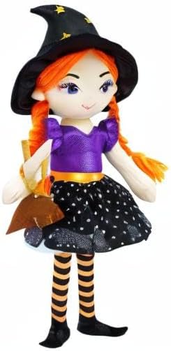 June Garden 16" Enchanted Garden Witch Doll Lydia Plush Stuffed Soft Girl Doll - Purple Outfit