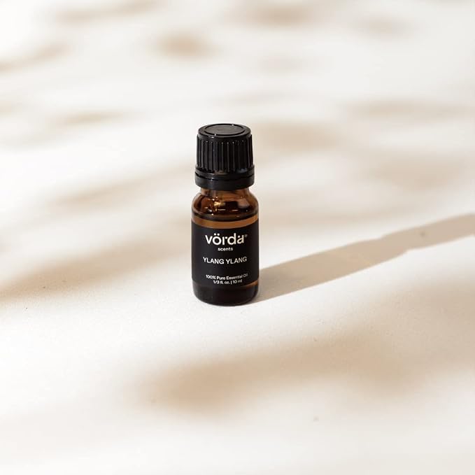 Vorda Madagascar Ylang Ylang Single Noted Essential Oil - 1/3 fl. oz. Perfect for Aromatherapy Essential Oil for Diffusers, Skin Use Massage Oil, Candle Making