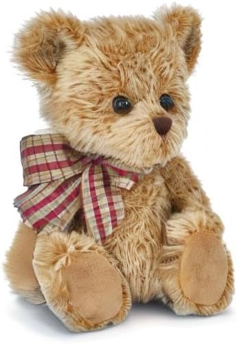 Bearington Collection Baby Shaggy Teddy Bear Plush - 11 in Brown Cute Classic - Soft & Cuddly Stuffed Animal Nursery Companion - Vintage-Looking Baby Girl Toy
