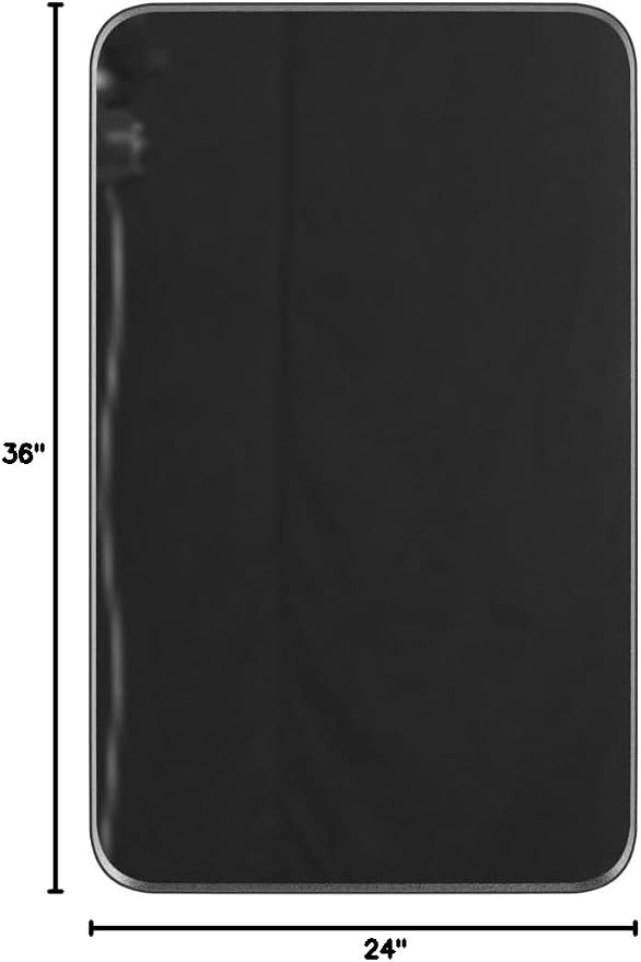 LOAAO 24X36 Inch Black Bathroom Mirror Metal Framed | Rounded Rectangle, Matte Black Bathroom Vanity Mirror, Anti-Rust, Hangs Horizontally or Vertically