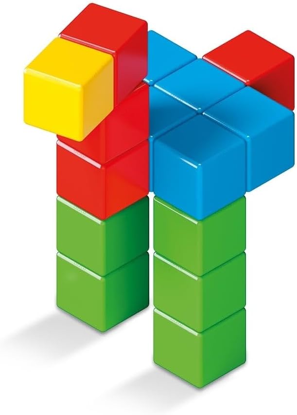 GEOMAG Premium Swiss-Made MagiCube 24-Piece Magnetic Stacking Cubes Building Set, Toddlers and Kids Ages 1-5, STEM Educational Toy, Creativity, Imagination, Early Learning Fun, Crystal Packaging