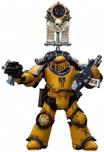 JOYTOY Warhammer 40,000 1/18 Action Figure Imperial Fists Legion MkIII Tactical Squad Legionary with Legion Vexilla Collection Model Christmas Birthday Gifts