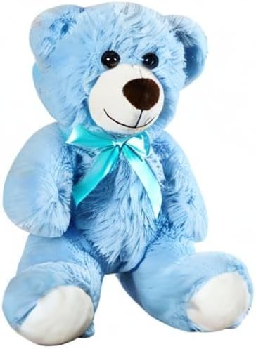 Teddy Bear Stuffed Animal, 12inch Teddy Bear Plush Toy, Birthday Valentine's Day Xmas Gifts for Kids Boys Girls Friends (B-Blue)