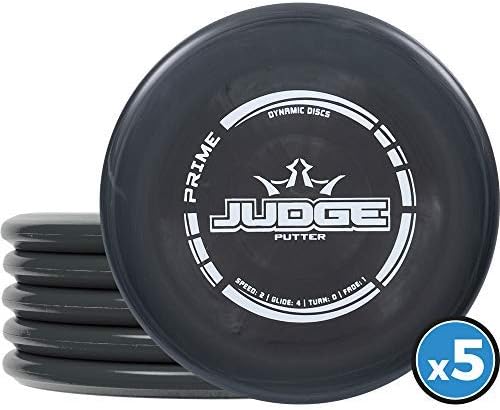 Dynamic Discs Judge Disc Golf Putter, Men and Women Frisbee Golf Putter Set, 170g+, Discs Golf Color & Stamp Will Vary, 5 Pack