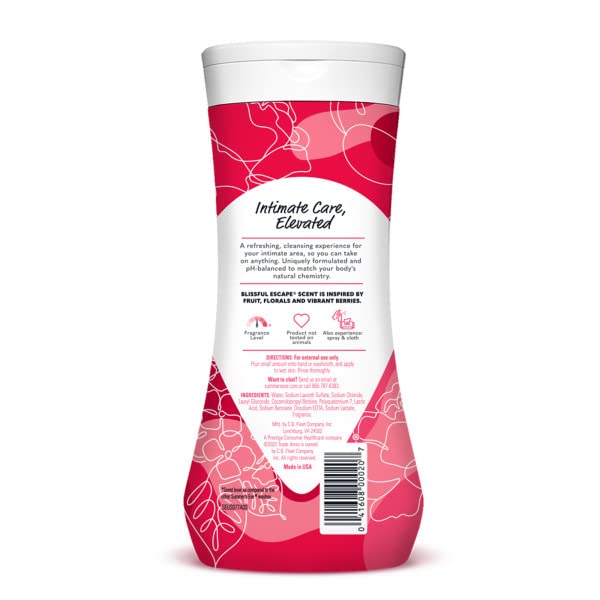 Summer's Eve Blissful Escape Daily Refreshing Feminine Wash, Removes Odor, pH balanced, 15 fl oz. (Pack of 2)